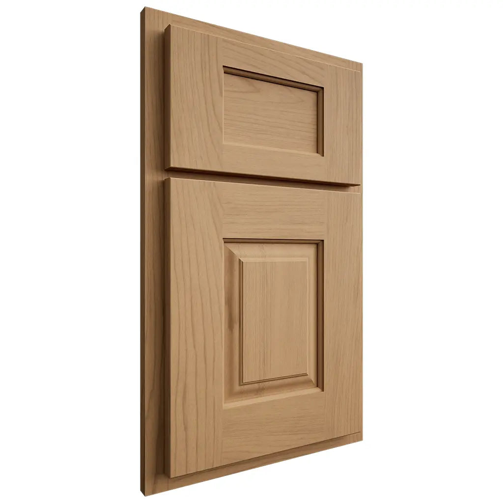 Shiloh Cabinetry Partial Overlay Summit Alder Plain Cut Natural Door
