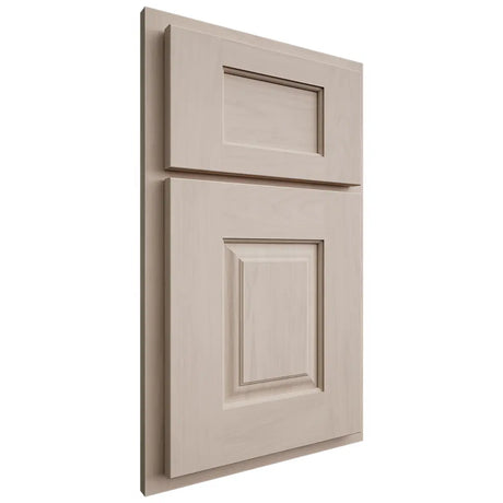 Shiloh Cabinetry Partial Overlay Summit Alder Plain Cut White Sands Door
