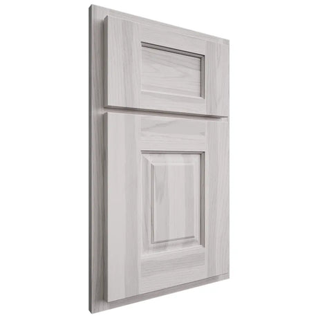 Shiloh Cabinetry Partial Overlay Summit Hickory Plain Cut Cotton Door