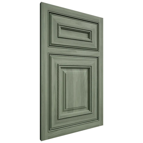Shiloh Cabinetry Partial Overlay Summit Hickory Plain Cut Moss Door