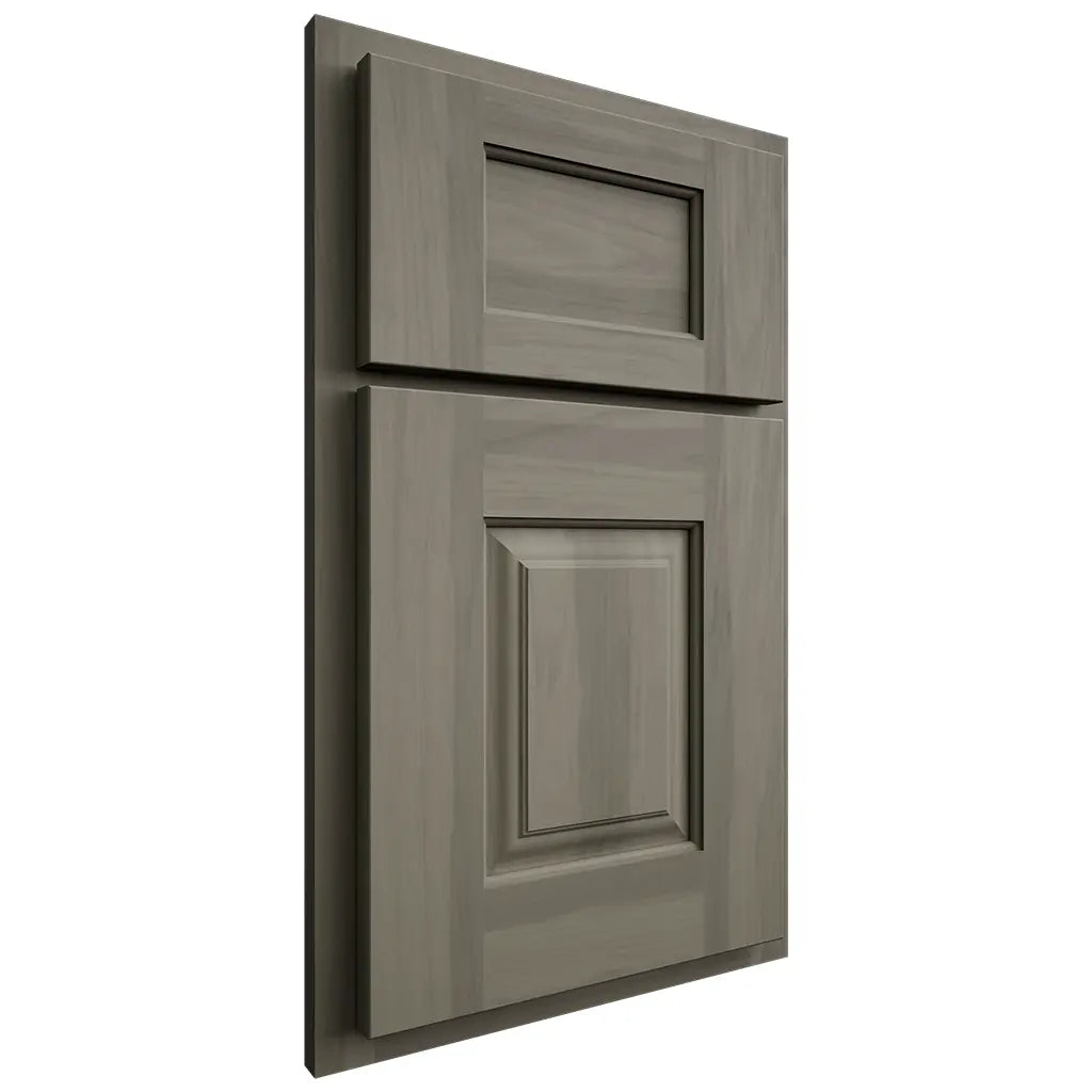 Shiloh Cabinetry Partial Overlay Summit Hickory Plain Cut Thyme Door