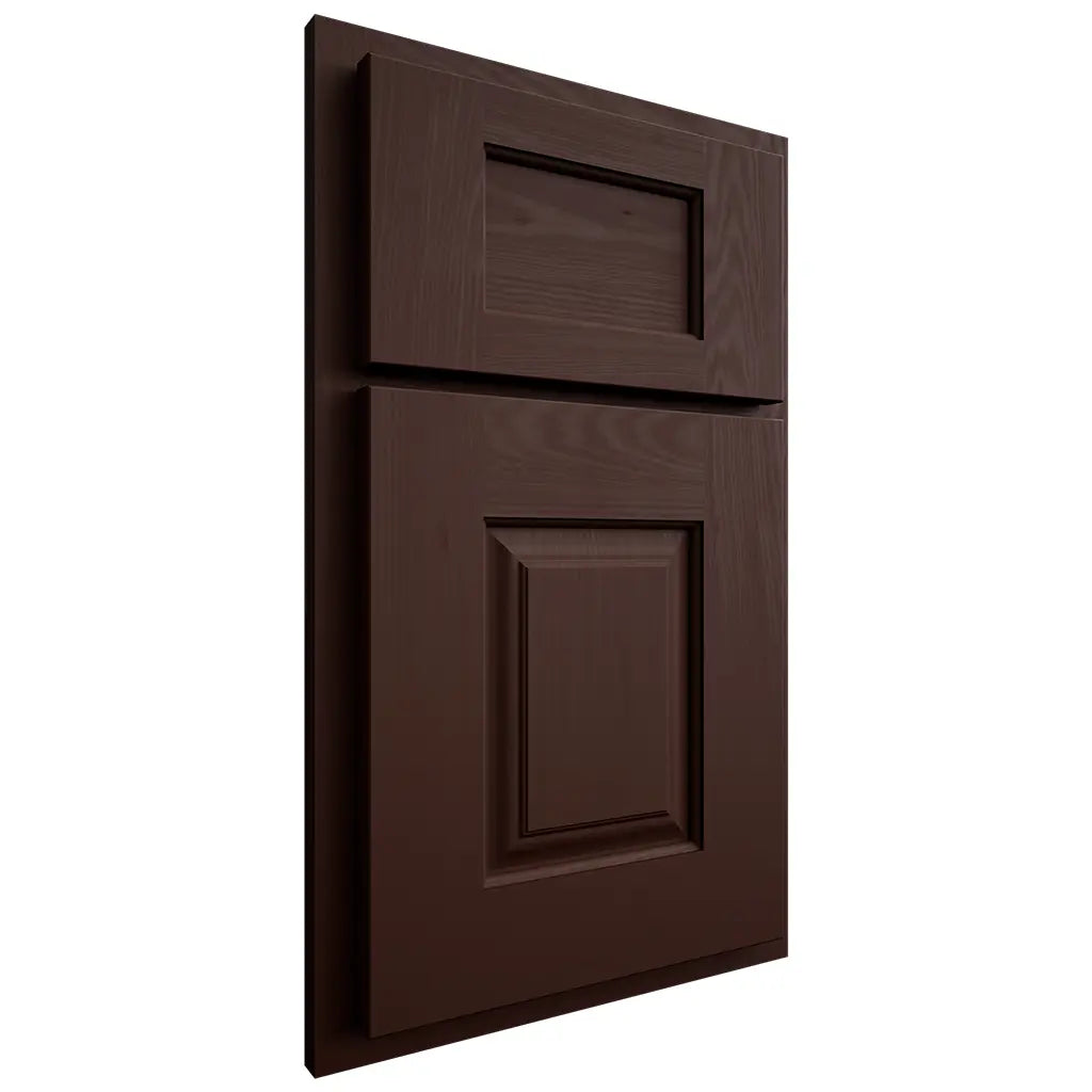 Shiloh Cabinetry Partial Overlay Summit Maple Plain Cut Cocoa Door