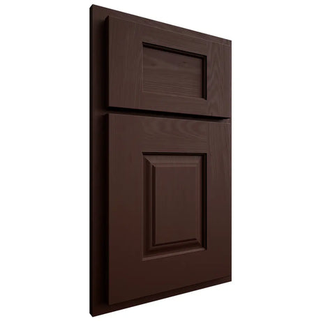 Shiloh Cabinetry Partial Overlay Summit Maple Plain Cut Cocoa Door