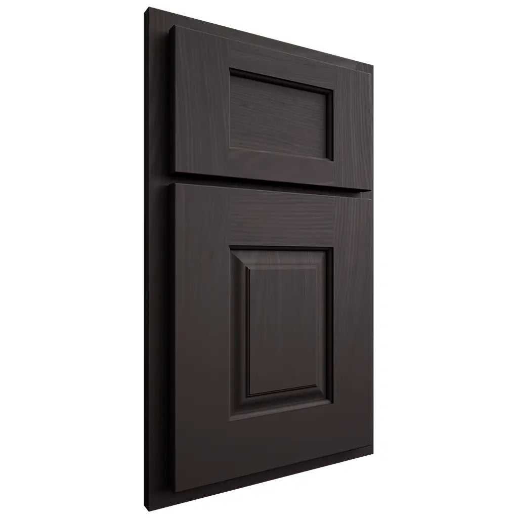 Shiloh Cabinetry Partial Overlay Summit Poplar Plain Cut Carbon Door