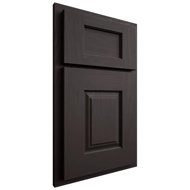 Shiloh Cabinetry Partial Overlay Summit Poplar Plain Cut Carbon Door