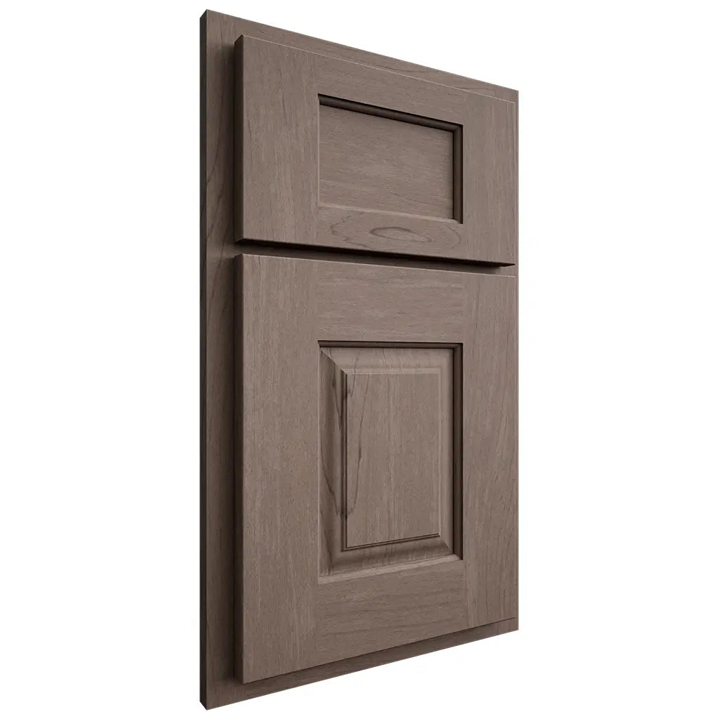 Shiloh Cabinetry Partial Overlay Summit Poplar Plain Cut River Rock Door