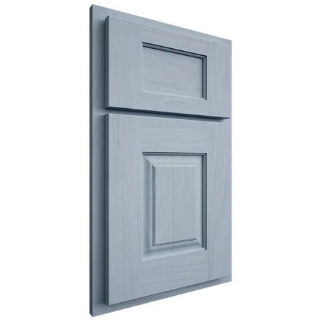 Shiloh Cabinetry Partial Overlay Summit Poplar Plain Cut Sky Door
