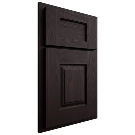 Shiloh Cabinetry Partial Overlay Summit Red Oak Plain Cut Espresso Door