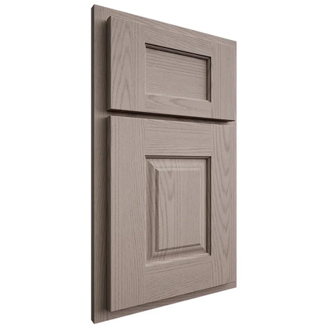 Shiloh Cabinetry Partial Overlay Summit Red Oak Plain Cut Sterling Door
