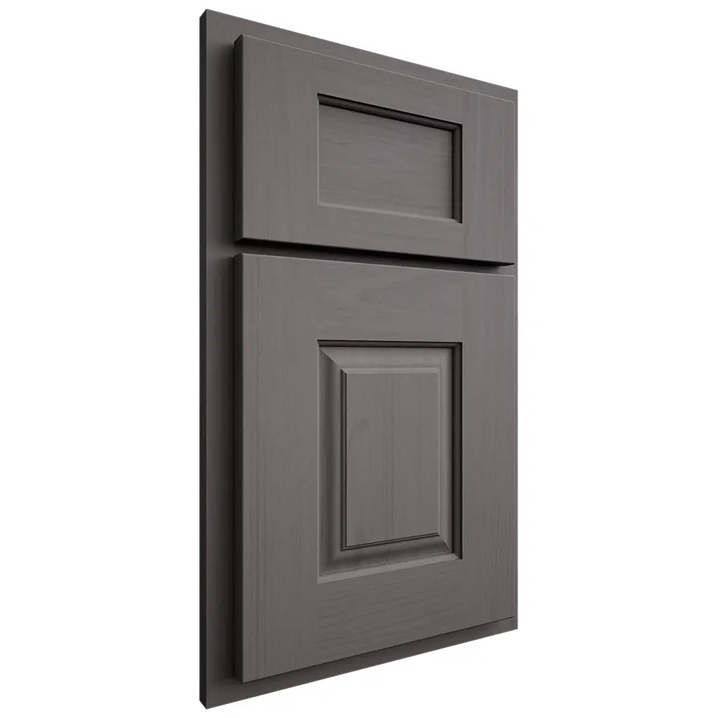 Shiloh Cabinetry Partial Overlay Summit Walnut Plain Cut Cadet Door