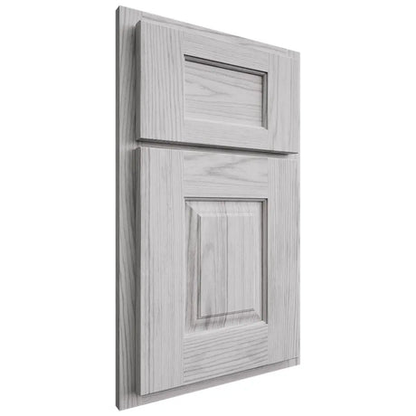 Shiloh Cabinetry Partial Overlay Summit Walnut Plain Cut Stratus Door
