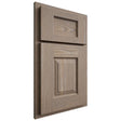 Shiloh Cabinetry Partial Overlay Summit White Oak Plain Cut Almond Door