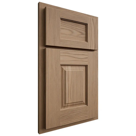 Shiloh Cabinetry Partial Overlay Summit White Oak Plain Cut Natural Door