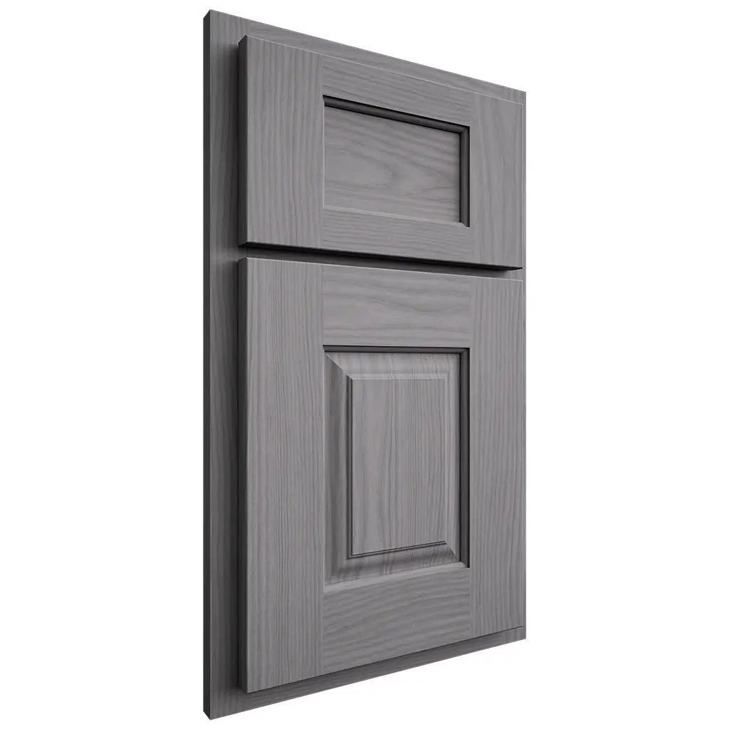 Shiloh Cabinetry Partial Overlay Summit White Oak Plain Cut Sterling Door