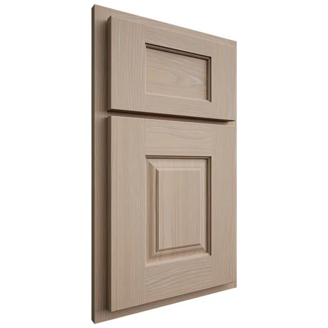 Shiloh Cabinetry Partial Overlay Summit White Oak Plain Cut Straw Door