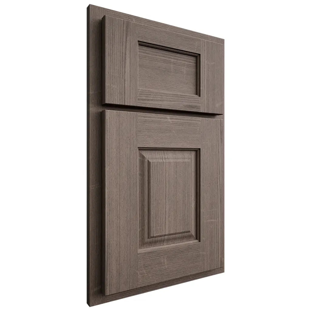 Shiloh Cabinetry Partial Overlay Summit White Oak Quarter Sawn Clay Door