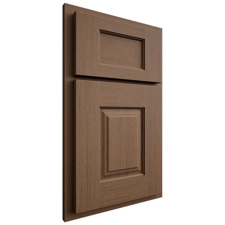 Shiloh Cabinetry Partial Overlay Summit White Oak Rift Cut Autumn Door