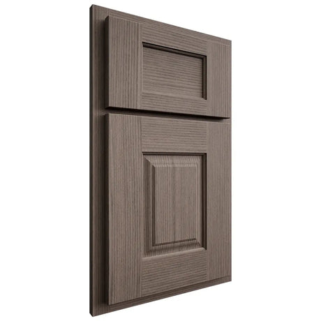Shiloh Cabinetry Partial Overlay Summit White Oak Rift Cut Clay Door