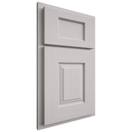 Shiloh Cabinetry Partial Overlay Summit White Oak Rift Cut Cotton Door