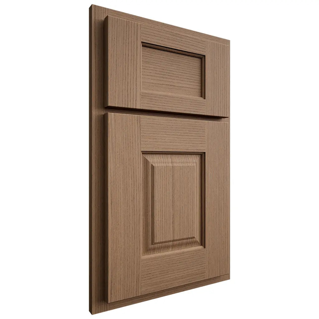 Shiloh Cabinetry Partial Overlay Summit White Oak Rift Cut Medium Door