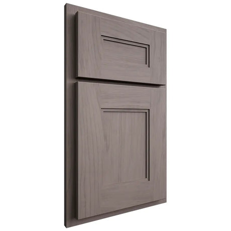 Shiloh Cabinetry Partial Overlay Tahoe Alder Plain Cut Stonehenge Door