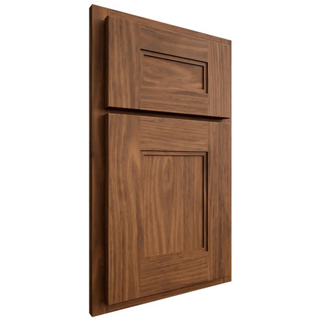 Shiloh Cabinetry Partial Overlay Tahoe Cherry Plain Cut Carob Door