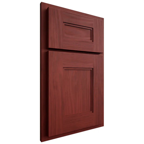 Shiloh Cabinetry Partial Overlay Tahoe Cherry Plain Cut Red Door