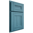 Shiloh Cabinetry Partial Overlay Tahoe Hickory Plain Cut Aqua Door