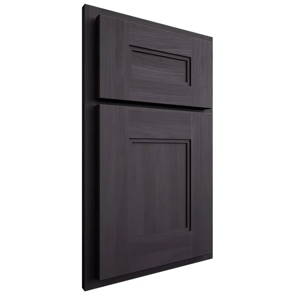 Shiloh Cabinetry Partial Overlay Tahoe Hickory Plain Cut Harbor Door