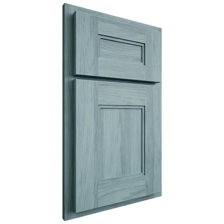 Shiloh Cabinetry Partial Overlay Tahoe Hickory Plain Cut Sky Door