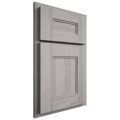 Shiloh Cabinetry Partial Overlay Tahoe Hickory Plain Cut Stratus Door
