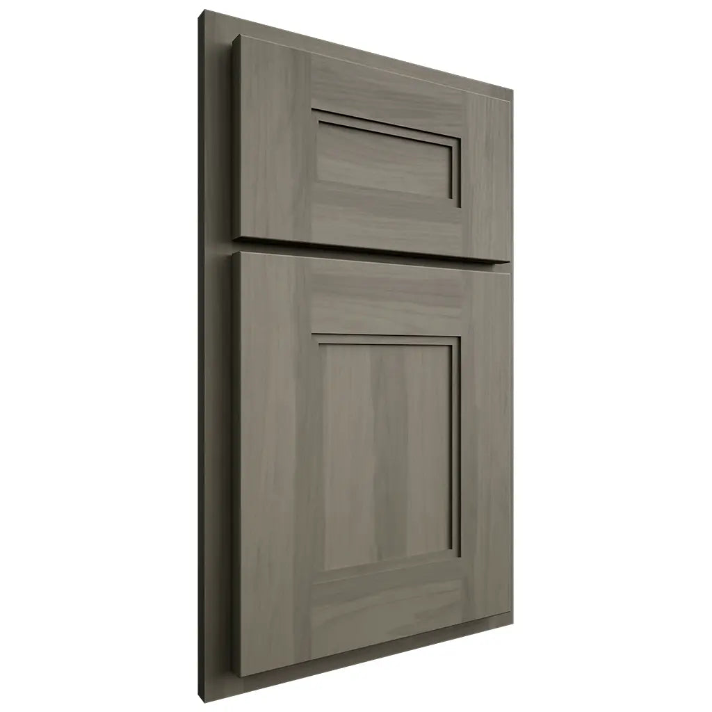 Shiloh Cabinetry Partial Overlay Tahoe Hickory Plain Cut Thyme Door