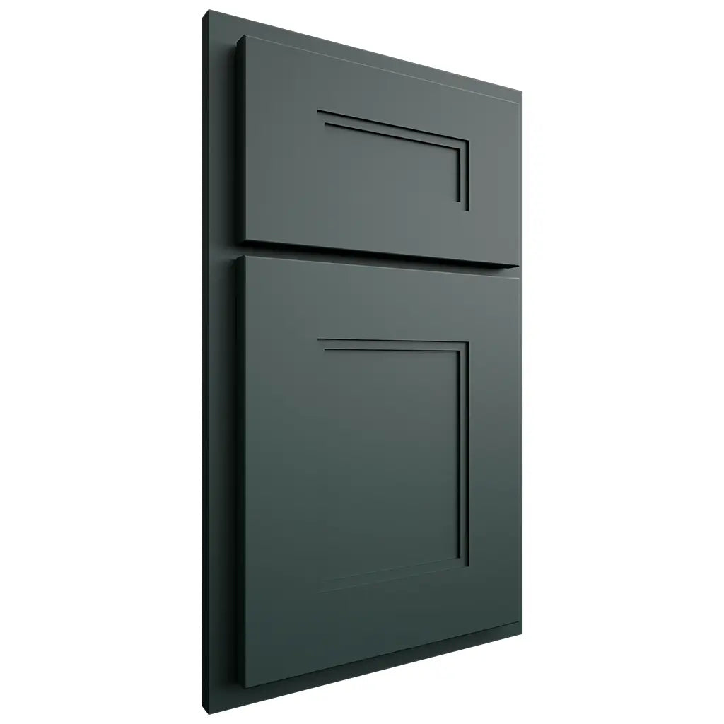 Shiloh Cabinetry Partial Overlay Tahoe Paintable Billiard Green Door