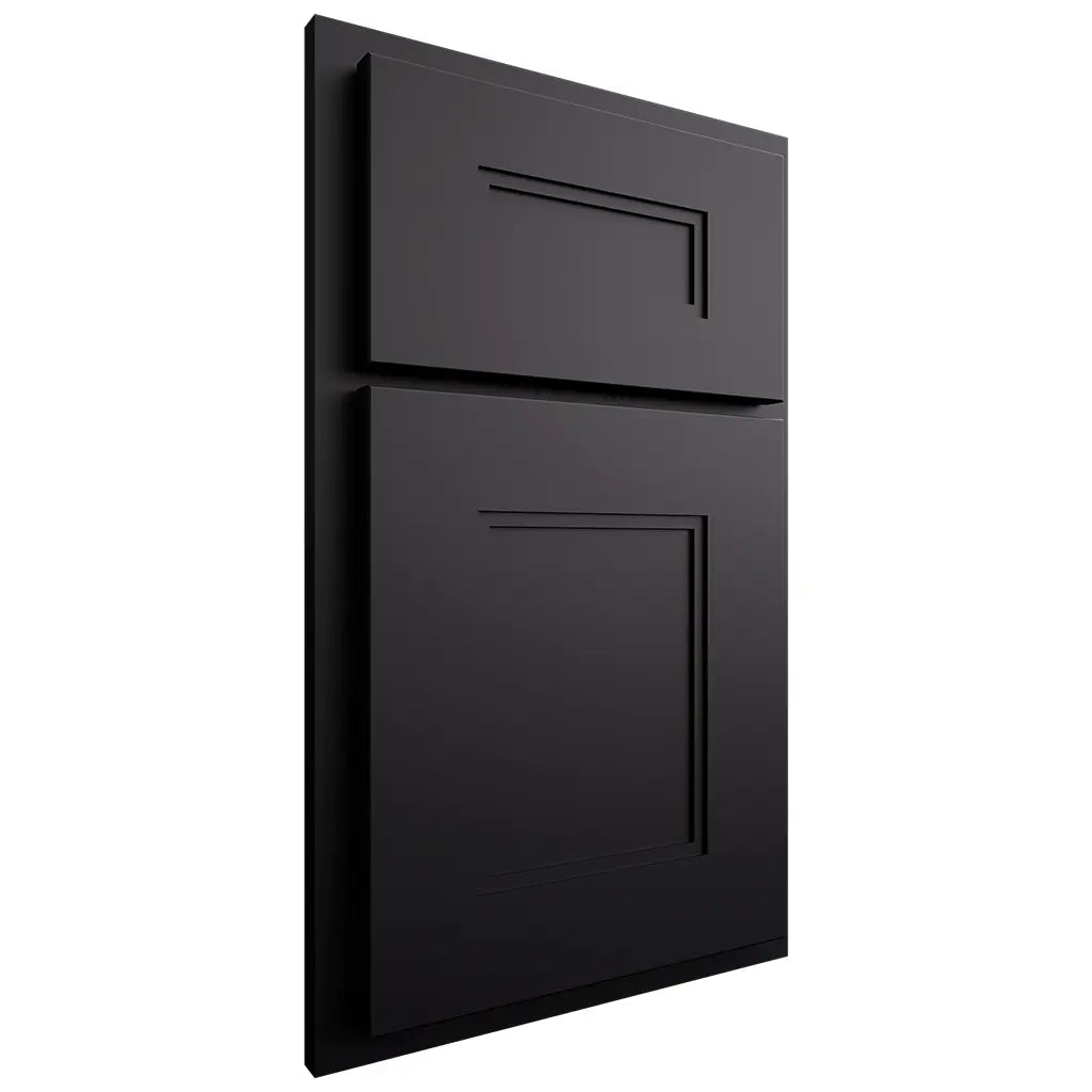 Shiloh Cabinetry Partial Overlay Tahoe Paintable Black Door
