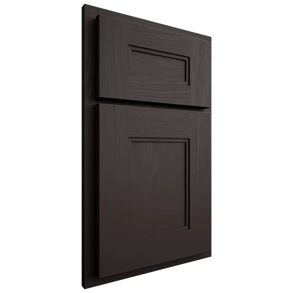 Shiloh Cabinetry Partial Overlay Tahoe Poplar Plain Cut Carbon Door