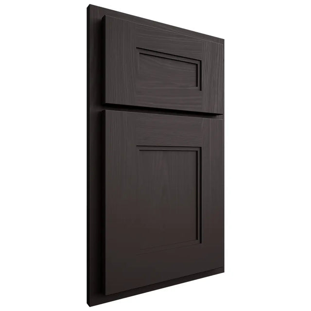 Shiloh Cabinetry Partial Overlay Tahoe Poplar Plain Cut Carbon Door