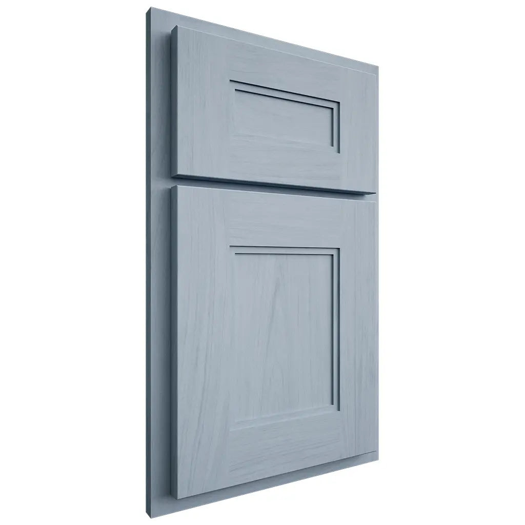 Shiloh Cabinetry Partial Overlay Tahoe Poplar Plain Cut Sky Door