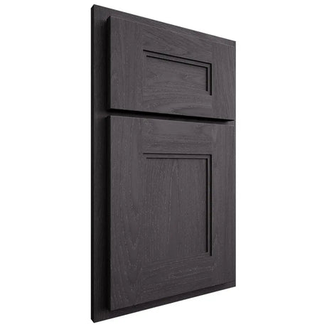 Shiloh Cabinetry Partial Overlay Tahoe Red Oak Plain Cut Harbor Door