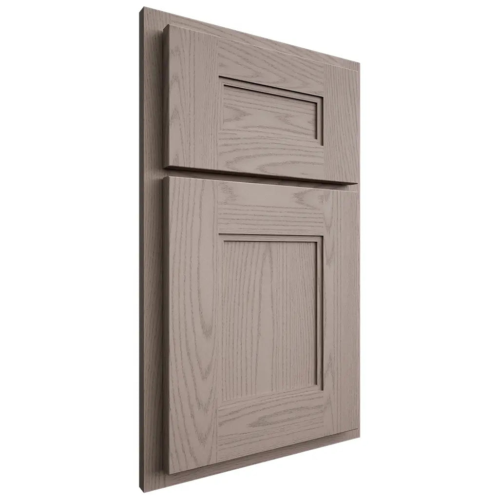 Shiloh Cabinetry Partial Overlay Tahoe Red Oak Plain Cut Sterling Door