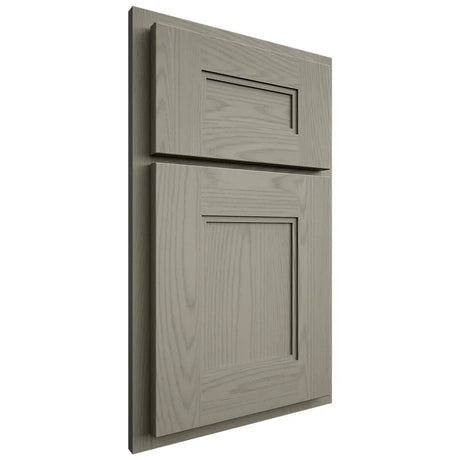 Shiloh Cabinetry Partial Overlay Tahoe Red Oak Plain Cut Thyme Door