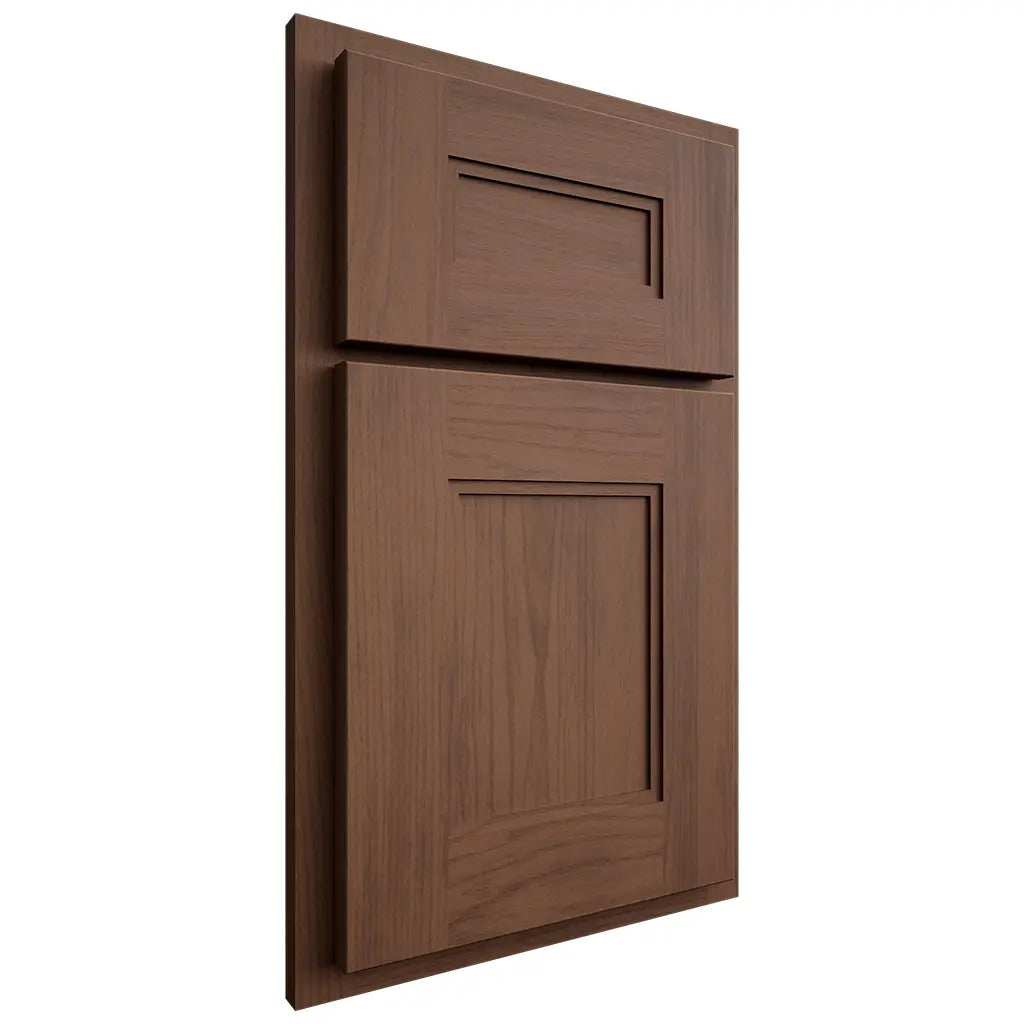 Shiloh Cabinetry Partial Overlay Tahoe Walnut Plain Cut Natural Door