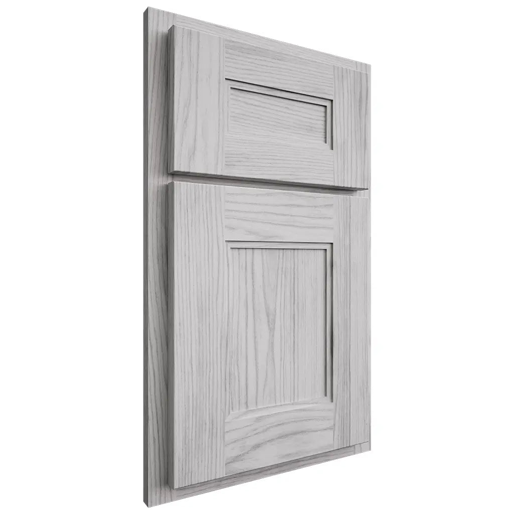 Shiloh Cabinetry Partial Overlay Tahoe Walnut Plain Cut Stratus Door