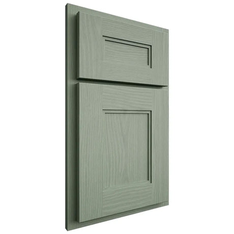 Shiloh Cabinetry Partial Overlay Tahoe White Oak Plain Cut Moss Door