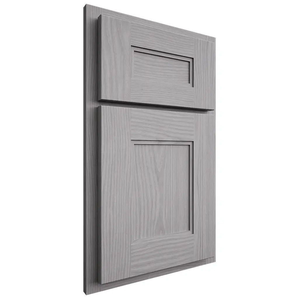 Shiloh Cabinetry Partial Overlay Tahoe White Oak Plain Cut Stratus Door