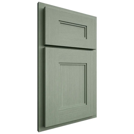 Shiloh Cabinetry Partial Overlay Tahoe White Oak Rift Cut Moss Door