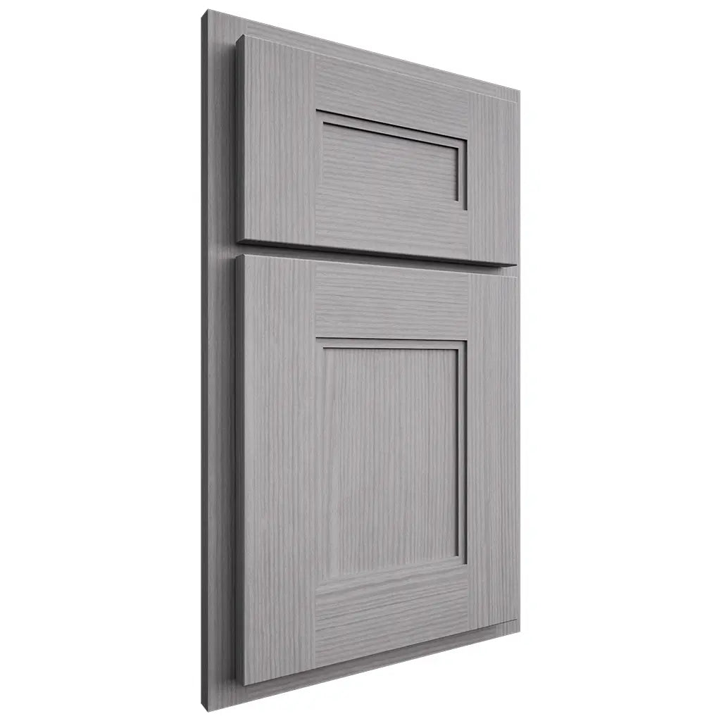 Shiloh Cabinetry Partial Overlay Tahoe White Oak Rift Cut Stratus Door