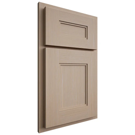 Shiloh Cabinetry Partial Overlay Tahoe White Oak Rift Cut Straw Door