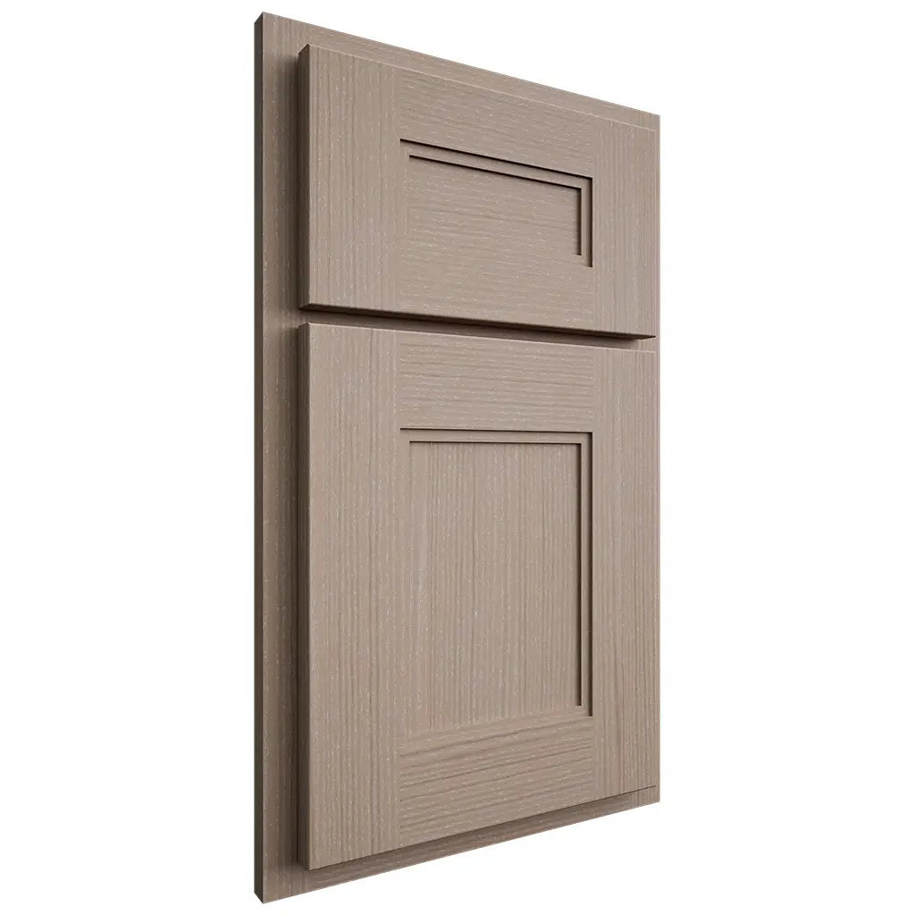 Shiloh Cabinetry Partial Overlay Tahoe White Oak Rift Cut Whitewash Door