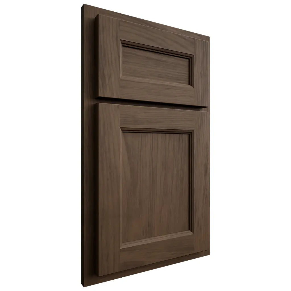 Shiloh Cabinetry Partial Overlay Ward Alder Plain Cut Caviar Door