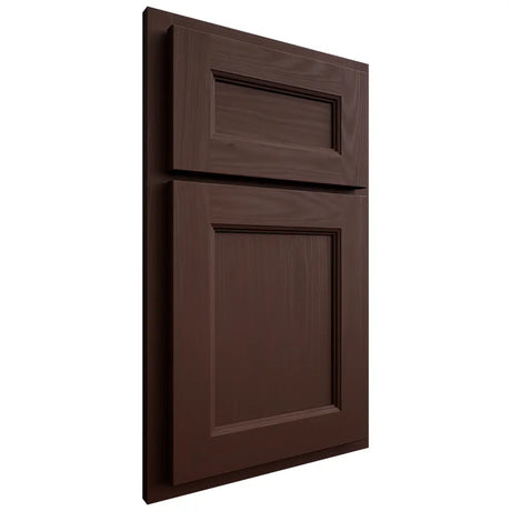 Shiloh Cabinetry Partial Overlay Ward Alder Plain Cut Umber Door